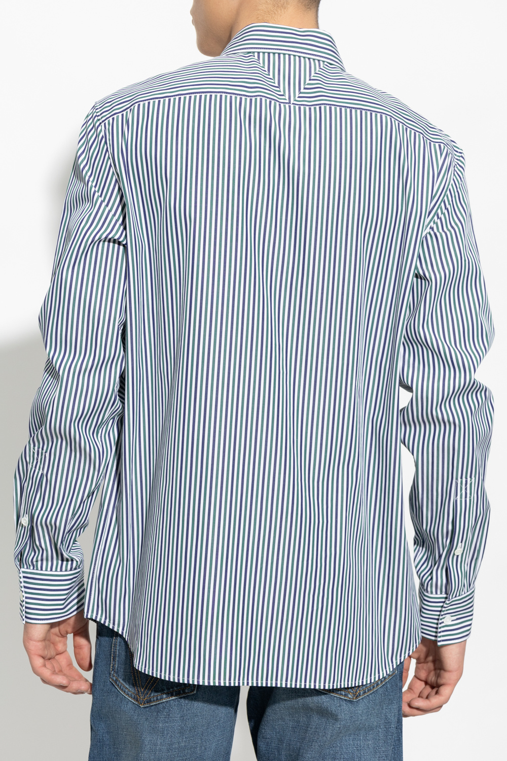 Bottega Veneta ボッテガヴェネタ STRIPED DETAIL T-SHIRT Bottega Veneta® Men's Stripe Cotton Poplin Shirt in White
